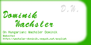 dominik wachsler business card
